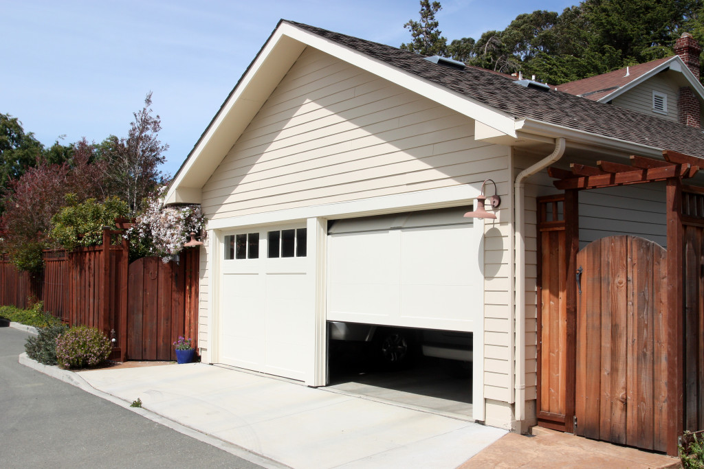 A garage opening for the homeowner